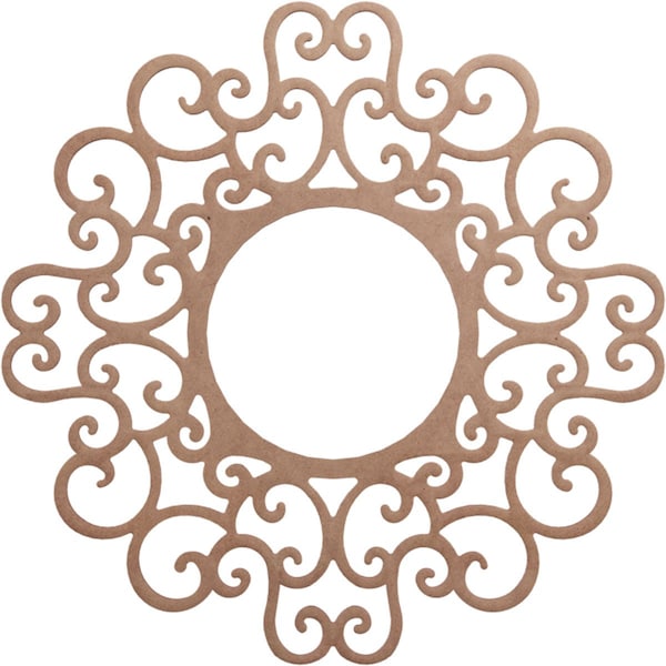 Ekena Millwork Reims Wood Fretwork Pierced Ceiling Medallion, Wood (Paint Grade), 30"OD x 11 1/2"ID x 3/8"T CMWP30X30X0375REMF - main